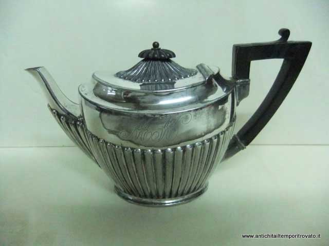 Teiera James Dixon & Sons - Antica teiera con monogramma