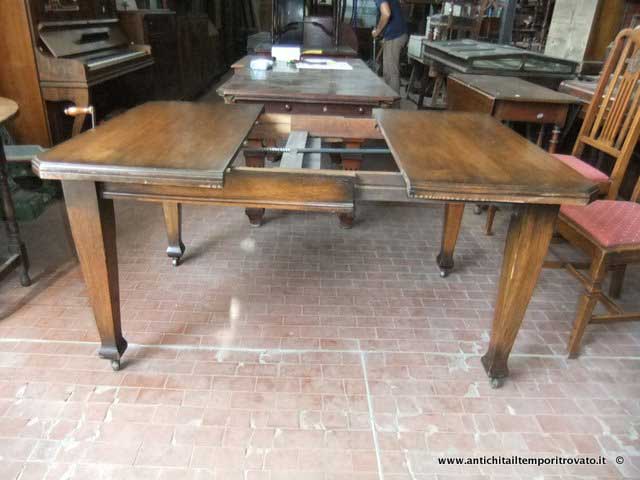 Tavolo inglese déco - Antico tavolo in rovere