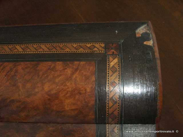 Oggettistica d`epoca - Oggetti in legno - Antico scrittoio da viaggio intarsiato Scrittoio da viaggio Napoleone III - Immagine n°6  