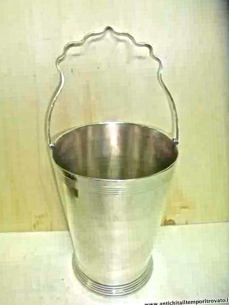 Antico secchiello porta ghiaccio - Secchiello per ghiaccio in silver plate