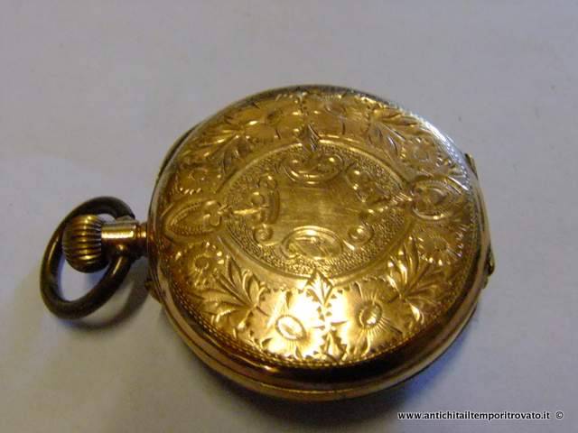 Oggettistica d`epoca - Orologi e portaorologi - Antico orologio da taschino Orologio da taschino in oro - Immagine n°4  