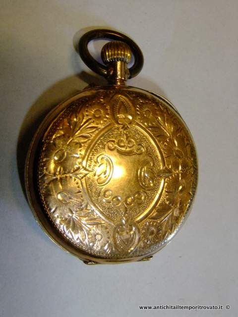 Oggettistica d`epoca - Orologi e portaorologi - Antico orologio da taschino Orologio da taschino in oro - Immagine n°5  