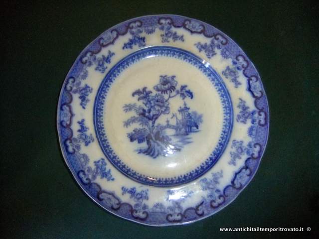 Antico piatto Wedgwood Chusan - Piatto Blù Platter