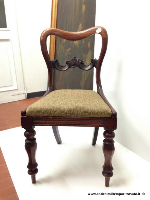 Antiche sedie Vittoriane - Lotto composto da 4 sedie dell`800