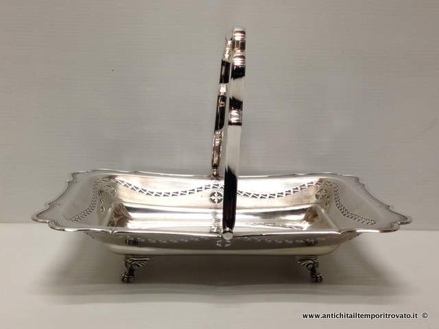 Antico cestello silver plate - Antico cestello inglese silver plate