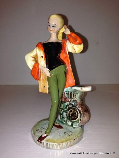 Antichita' il tempo ritrovato - Figurina ragazza anni 50 G.Girardi
