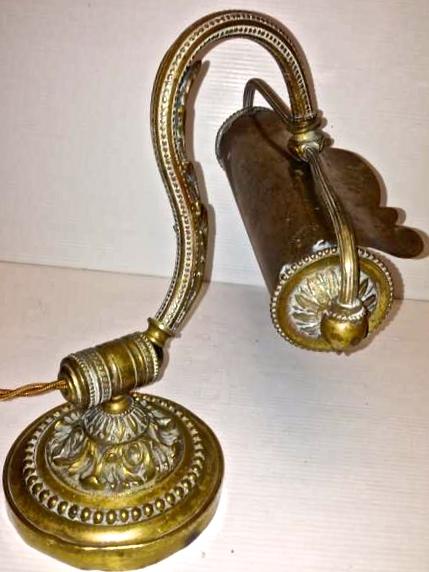 Antica lampada da scrittoio o da pianoforte - Lampada liberty snodabile