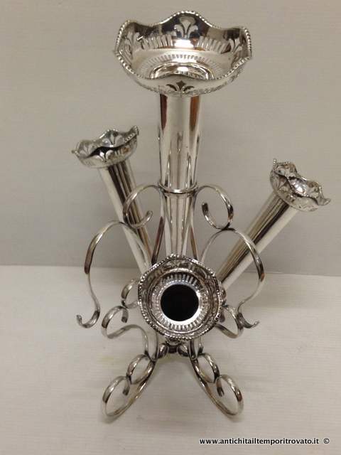 Antico portafiori da tavolo - portafiori in silver plate