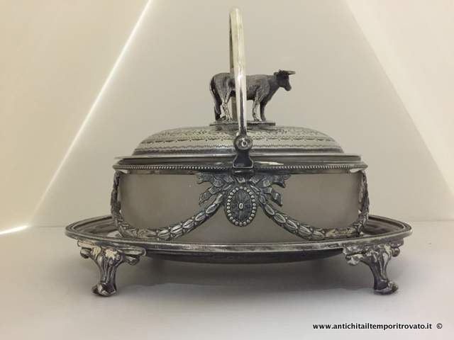 Antico portaburro in Britannia metal - Portaburro dell`800 di James Deakin & Sons