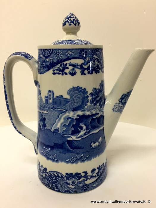 Antichita' il tempo ritrovato - Antica caffettiera transferware Spode