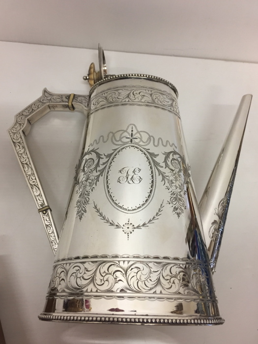 Antica caffettiera Creswick & Co. - Caffettiera inglese seconda metà 800