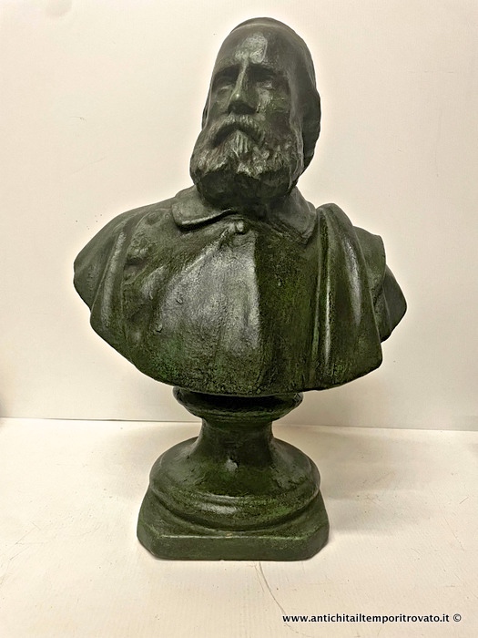Antico busto di Garibaldi - Garibaldi fine 800 in gesso patinato bronzo