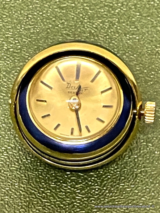 Orologio a ciondolo svizzero con sfera smaltata - Orologio pendente a sfera marcato Bel Art Geneve